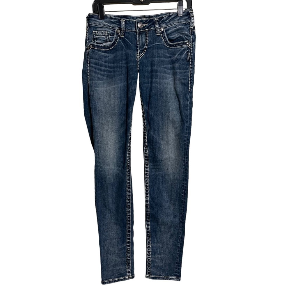 Silver boyfriend Jeans Women  Size 26/29 Blue  Distressed